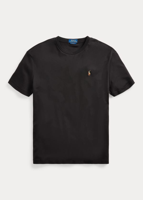 Playeras Polo Ralph Lauren Hombre Negros - Classic Soft Cotton - SBLXT2094